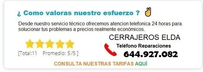 cerrajeros elda precios